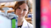 Emily Moore in Lab